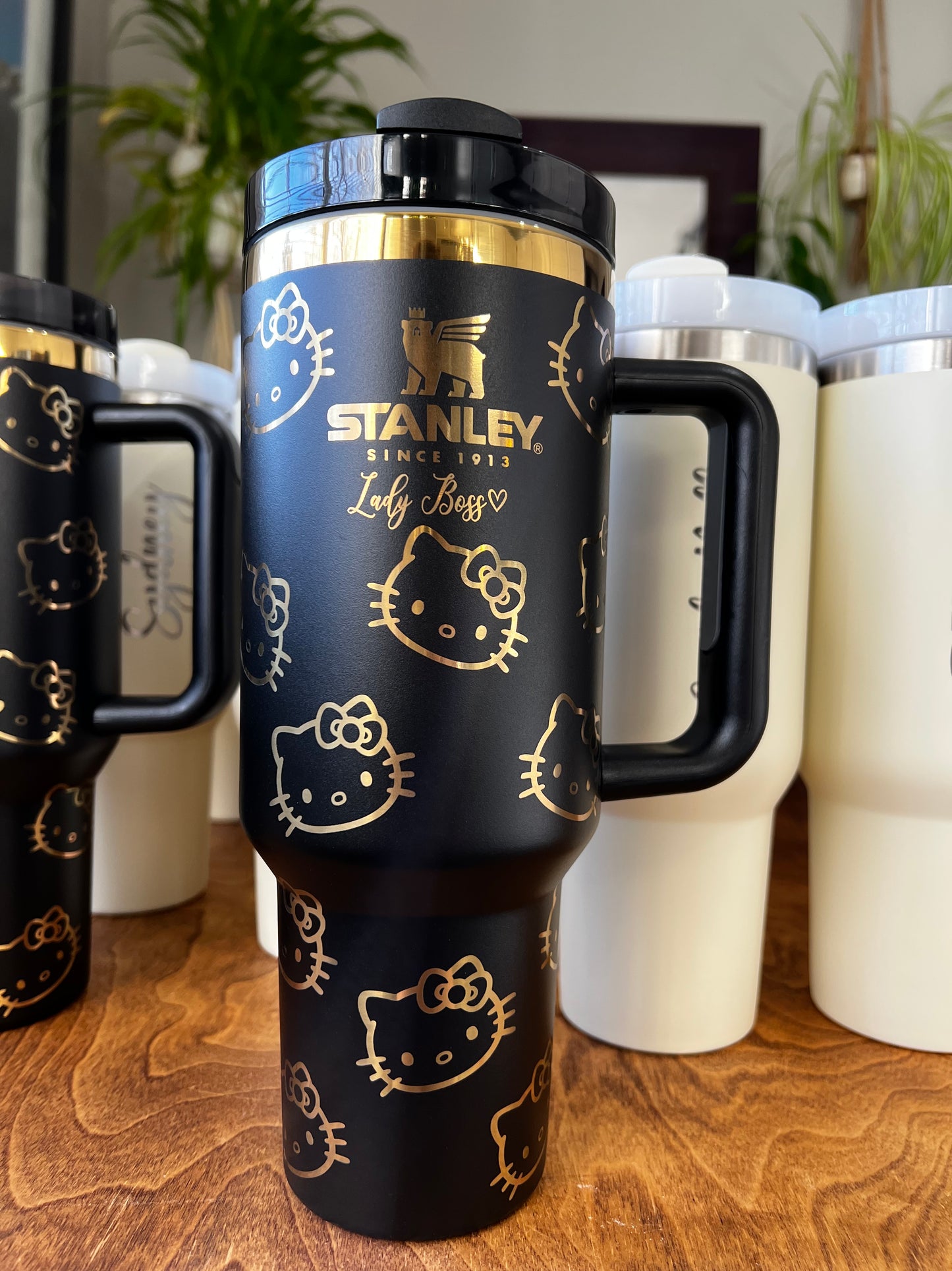 40 Oz Laser engraved custom Kitty Stanley 40 oz Quencher