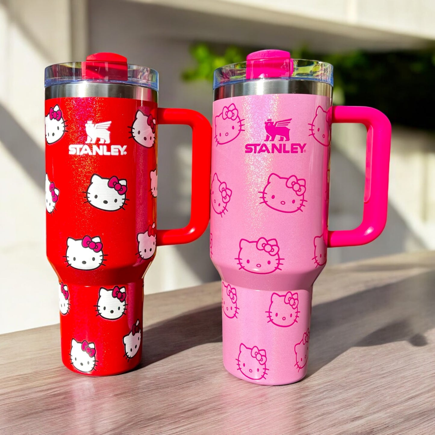 Personalized HK Tumbler 40 oz Quencher with straw, Birthday gift for teens/adults Christmas gift, Pink Kawaii cup trendy gifts for teens