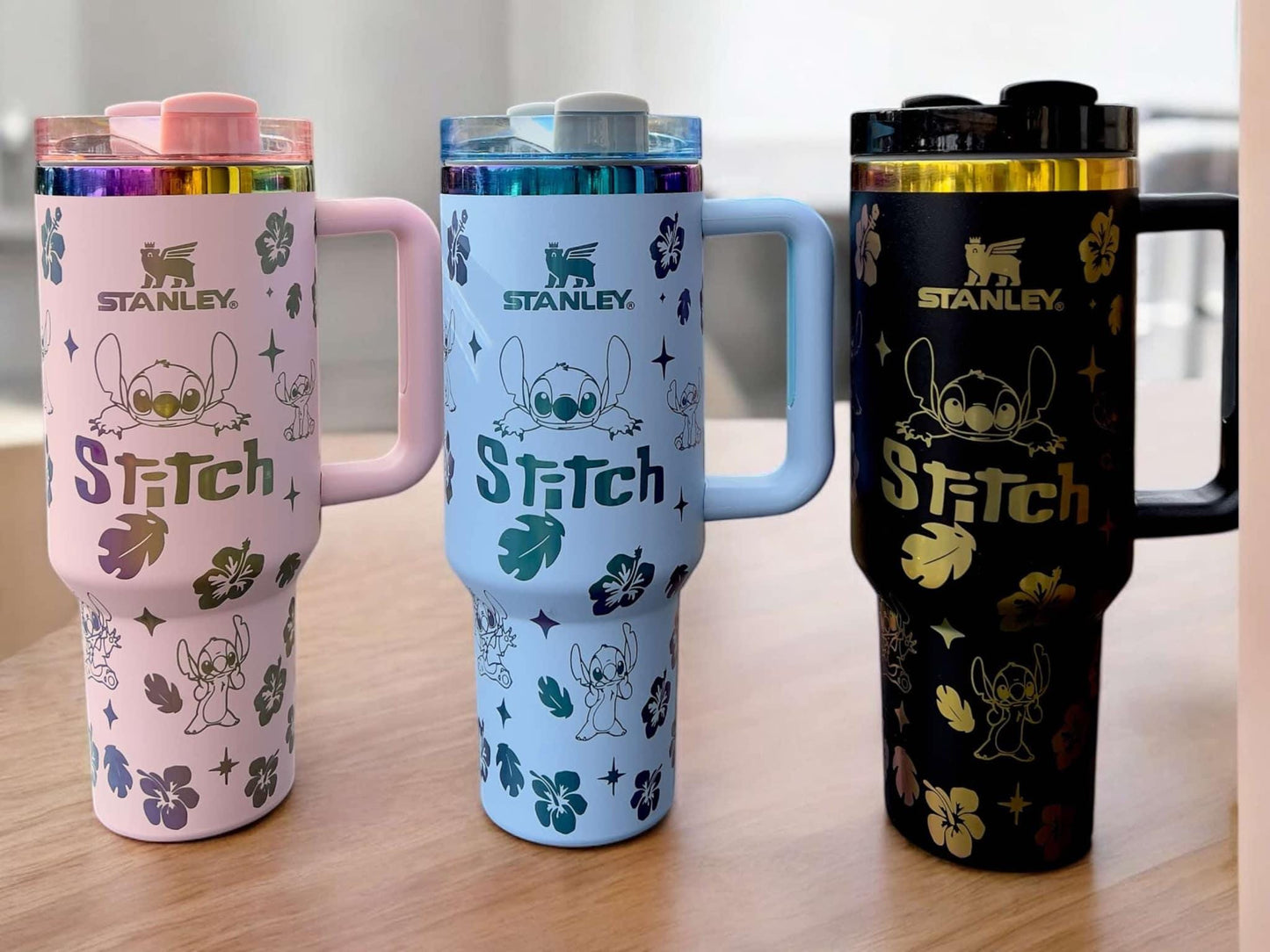 Laser engraved custom Stitch Stanley 40 oz Quencher, Birthday gift for teens & adults, Birthday gift for her, Travel cup, Trendy Tumbler