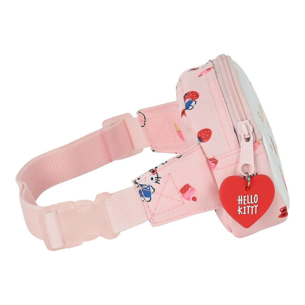 Belt Pouch Hello Kitty Happiness girl Pink White (14 x 11 x 4 cm)